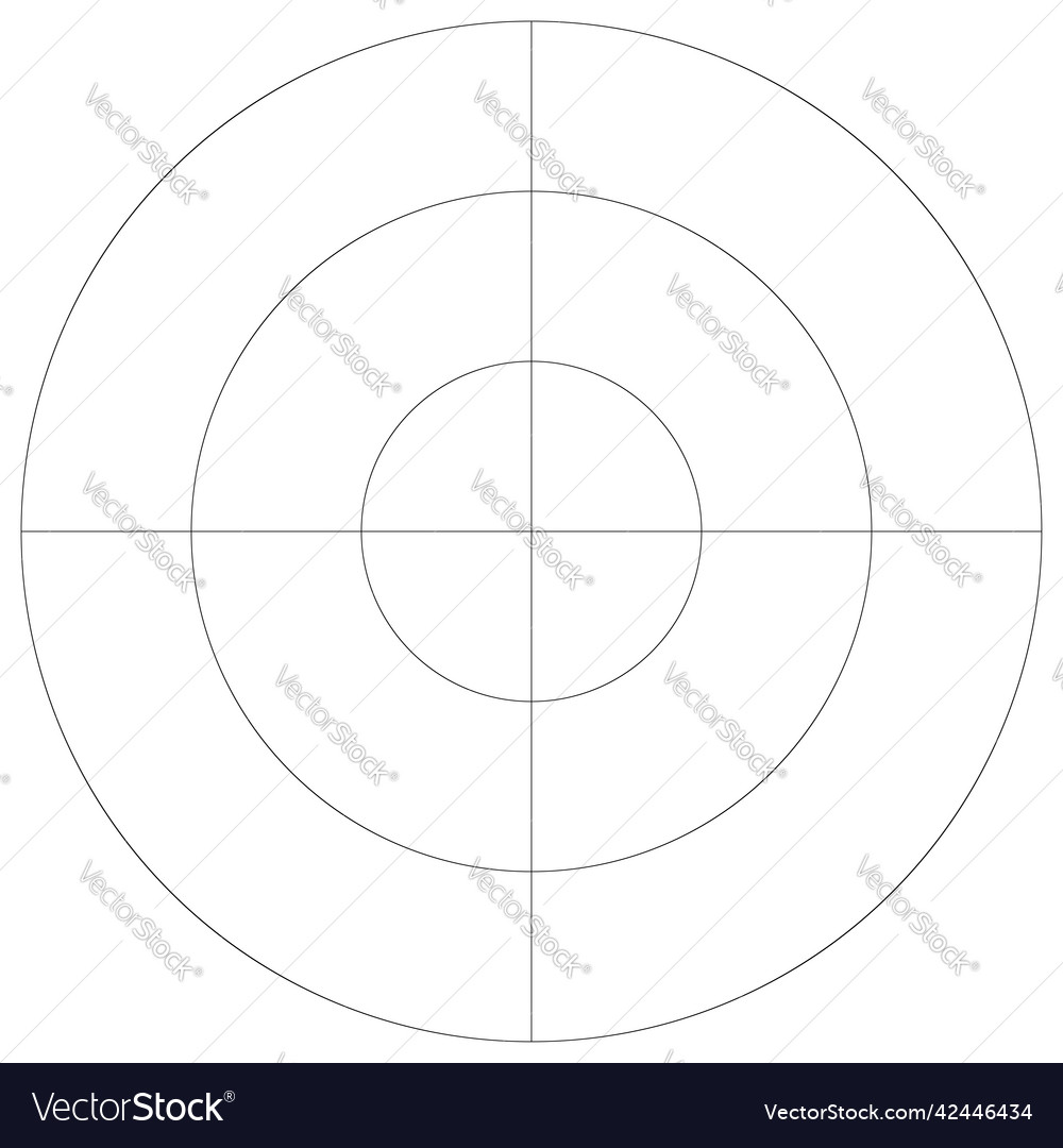 Polar circular grid mesh pie chart graph element Vector Image Polar circular grid mesh pie chart graph element
