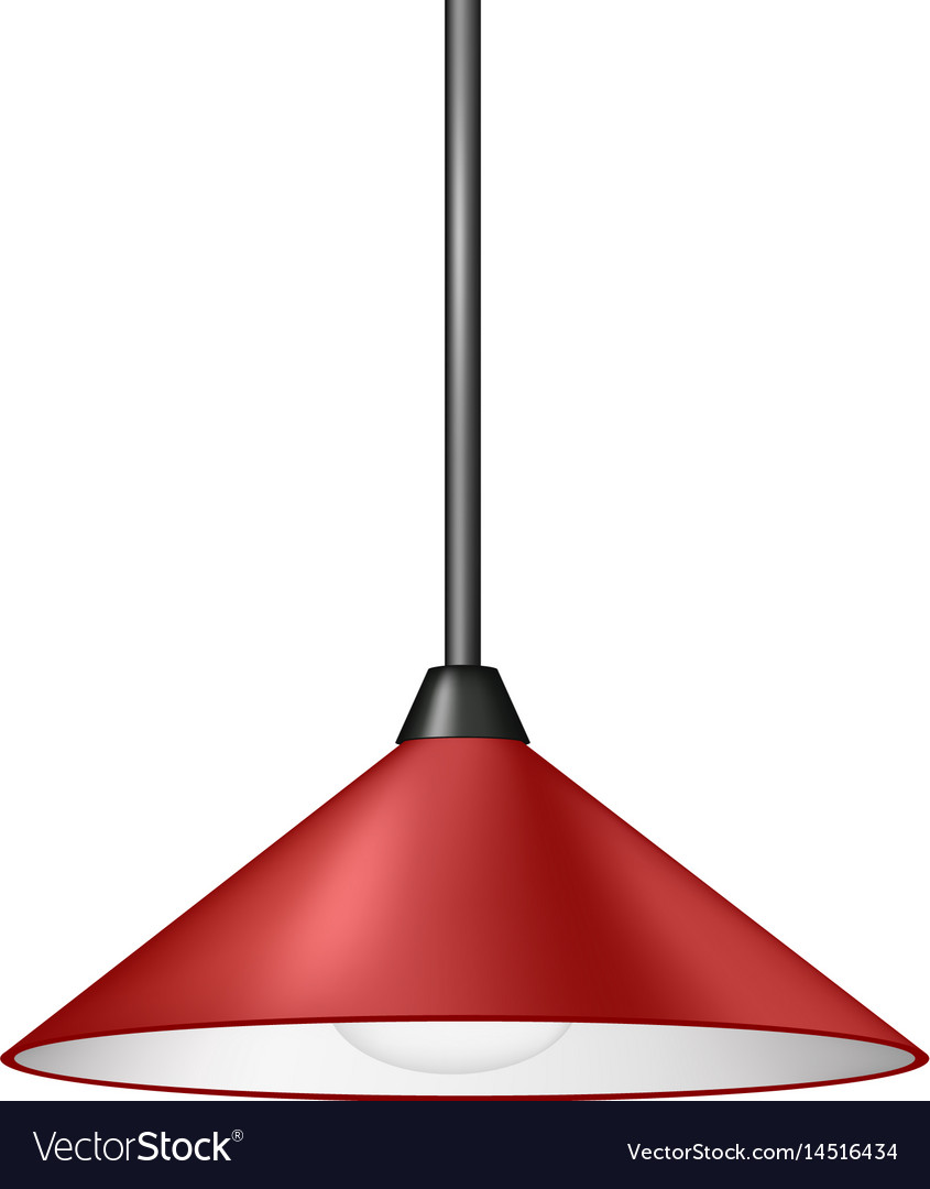 Retro red hanging lamp