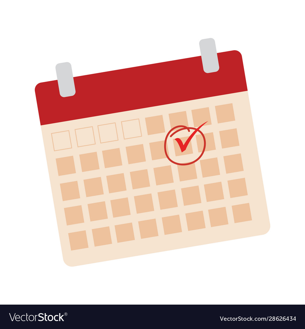 Schedule with a check