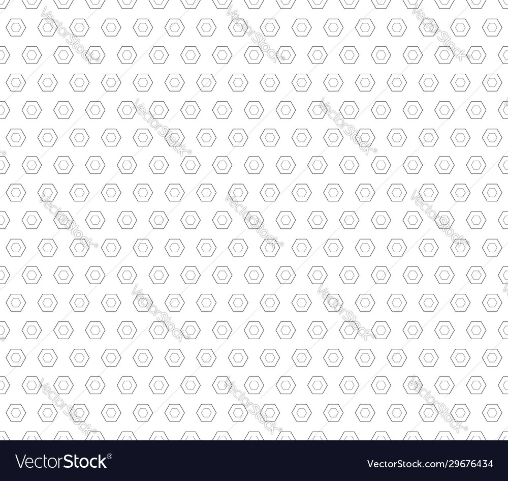 Seamless pattern black linear hexagons vector image Seamless pattern black linear hexagons