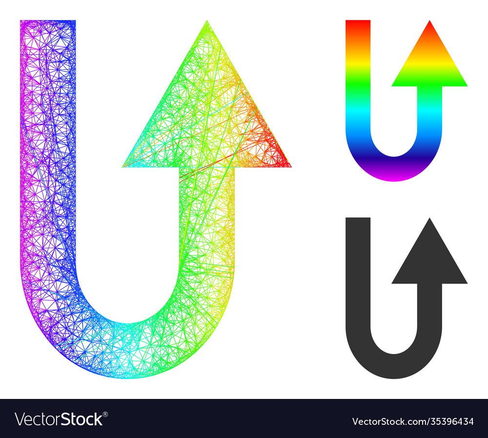 Spectrum network gradient turn forward icon Vector Image Spectrum network gradient turn forward icon