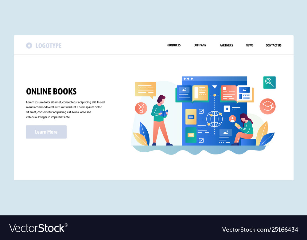 Web site design template online reading