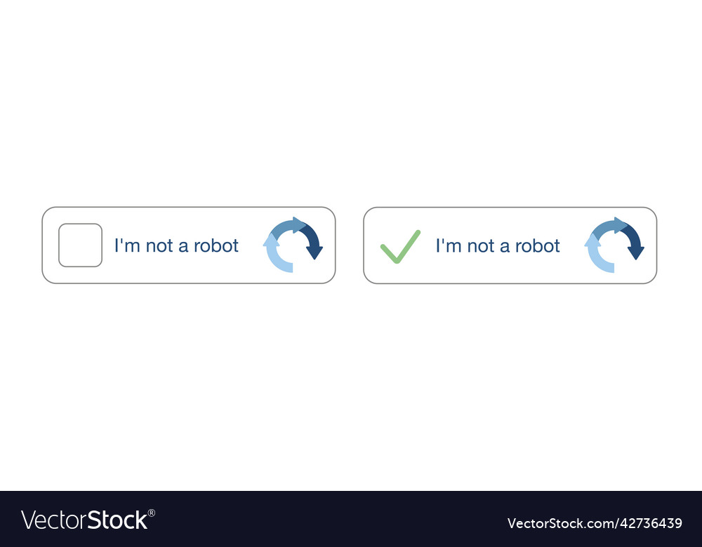 Captcha i am not a robot on laptop screen