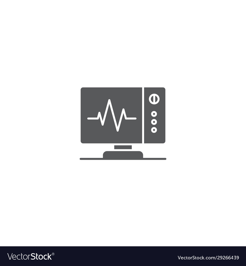 Cardiogram monitor icon symbol medical isolated