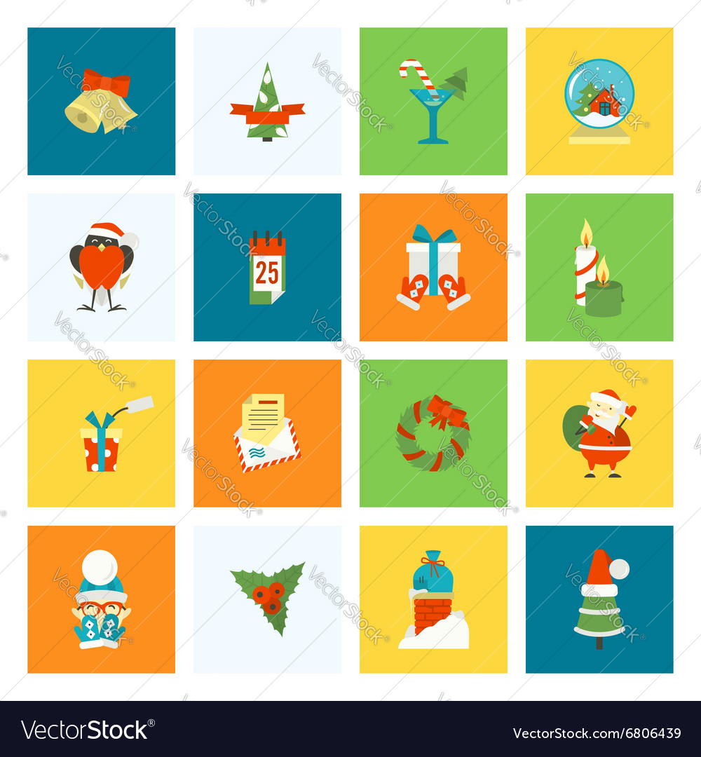 Christmas and winter icons collection Royalty Free Vector