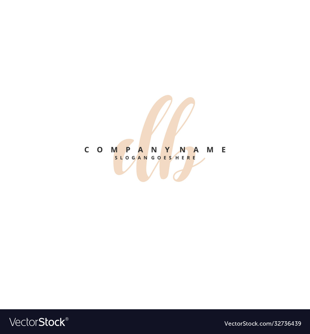 D b db initial handwriting and signature logo Vector Image D b db initial handwriting and signature logo