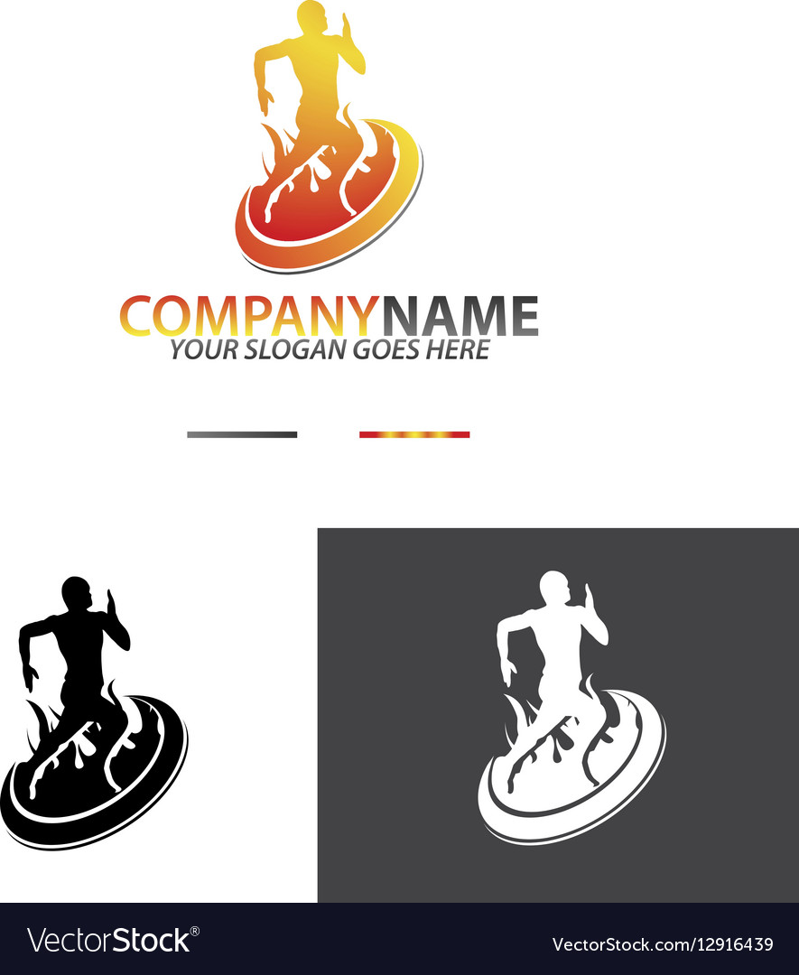 Dynamic Flame Gym Logo