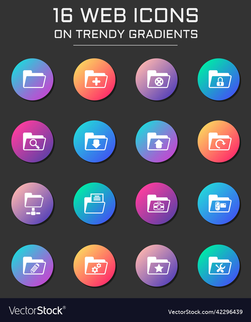 Folder Icon Set - Web & Data