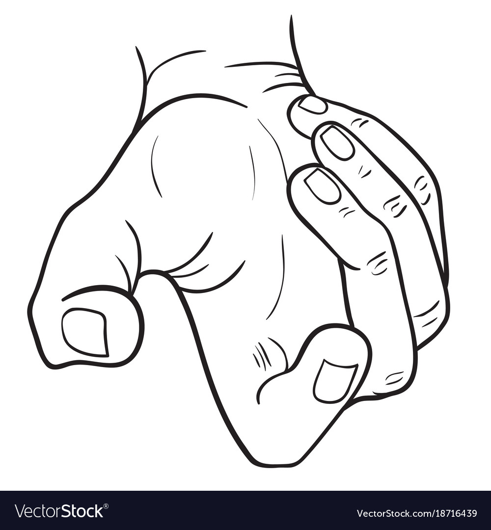 Hand with thumb finger symbol hands Royalty Free Vector