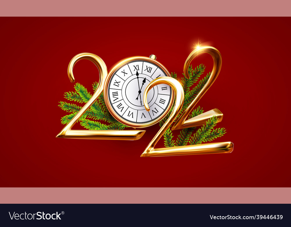 Christmas 2022 Emblem Happy 2022 New Year Elegant Christmas Royalty Free Vector
