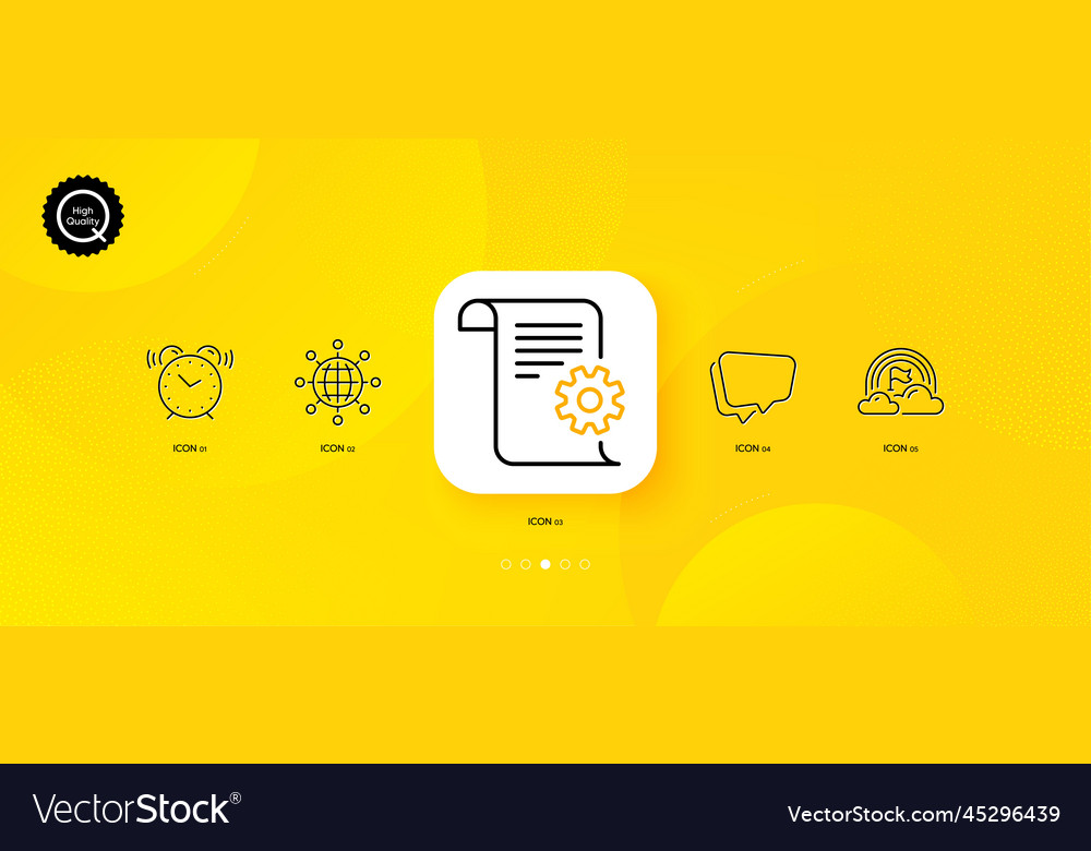 International globe technical documentation vector image International globe technical documentation