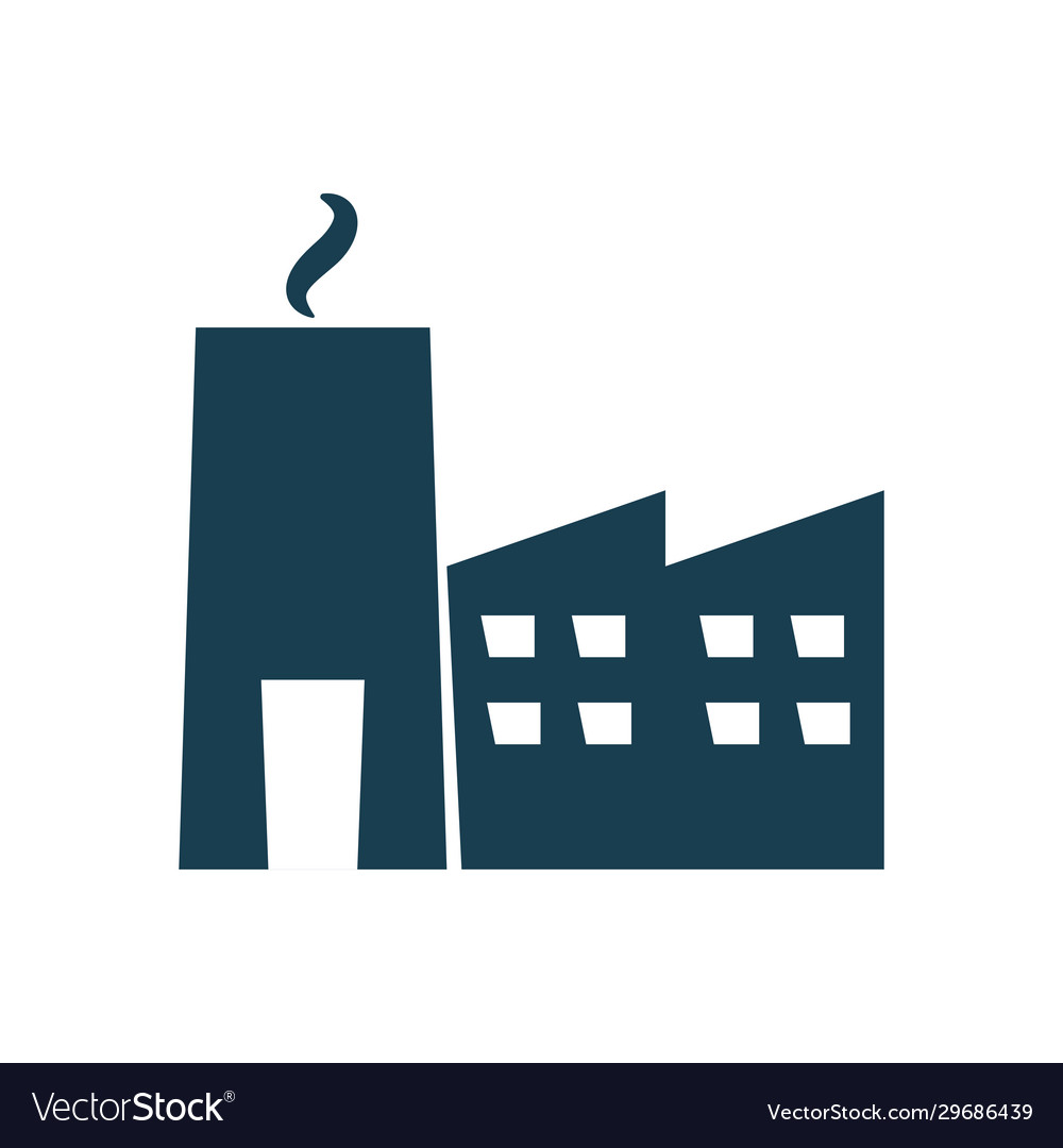 Isolated factory silhouette style icon Royalty Free Vector