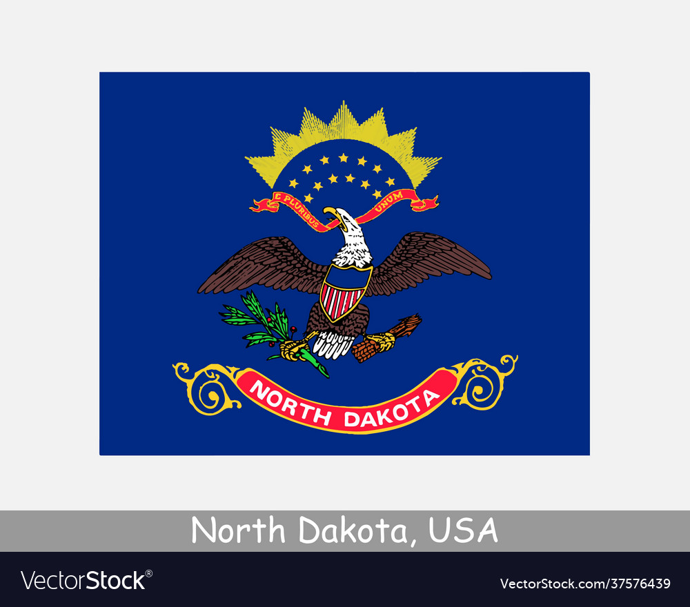 North dakota usa state flag nd usa Royalty Free Vector Image