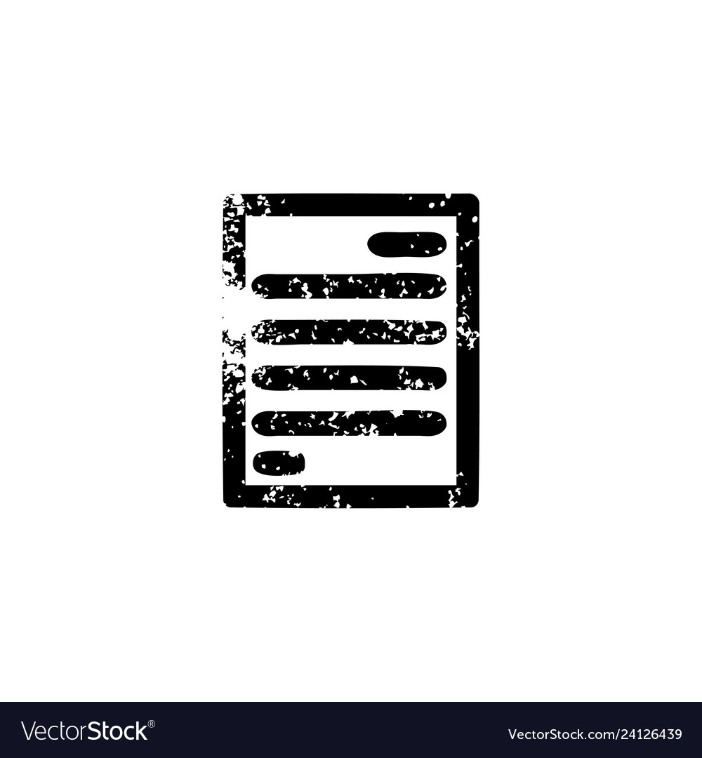 Official document distressed icon