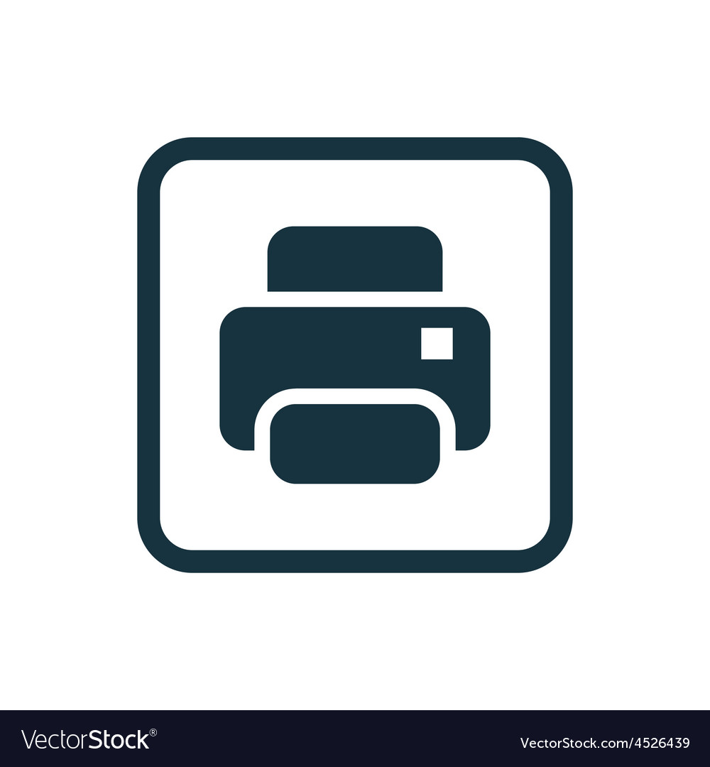 Printer icon rounded squares button