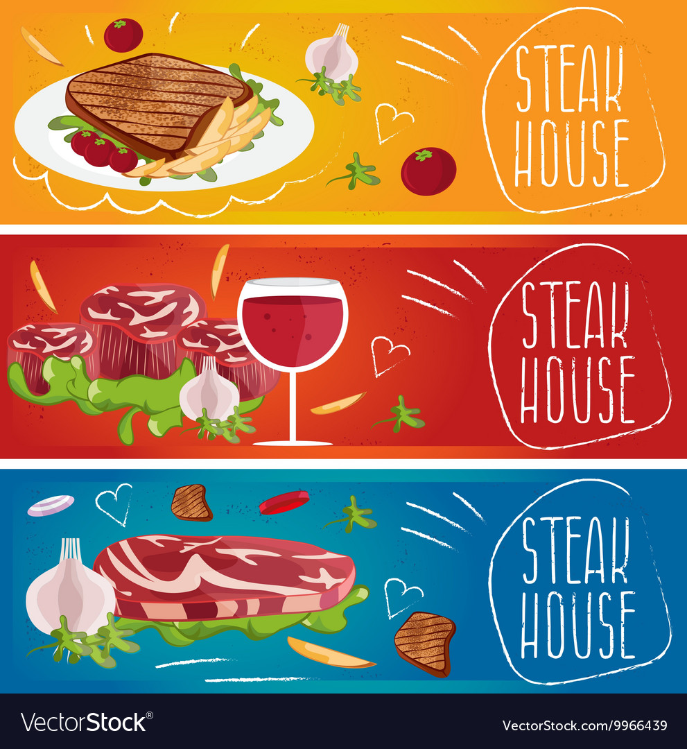 Set banners for theme steak house