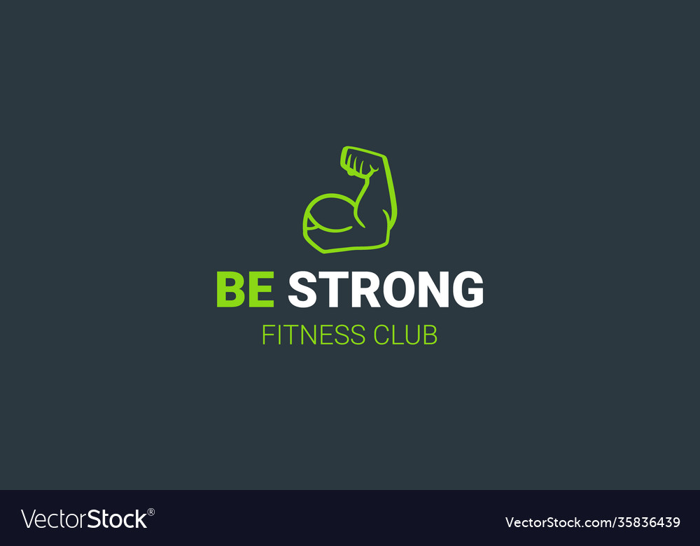 Simple gym logo arm logo fitness club Royalty Free Vector