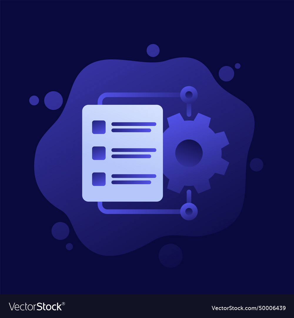 Workflow or project icon design