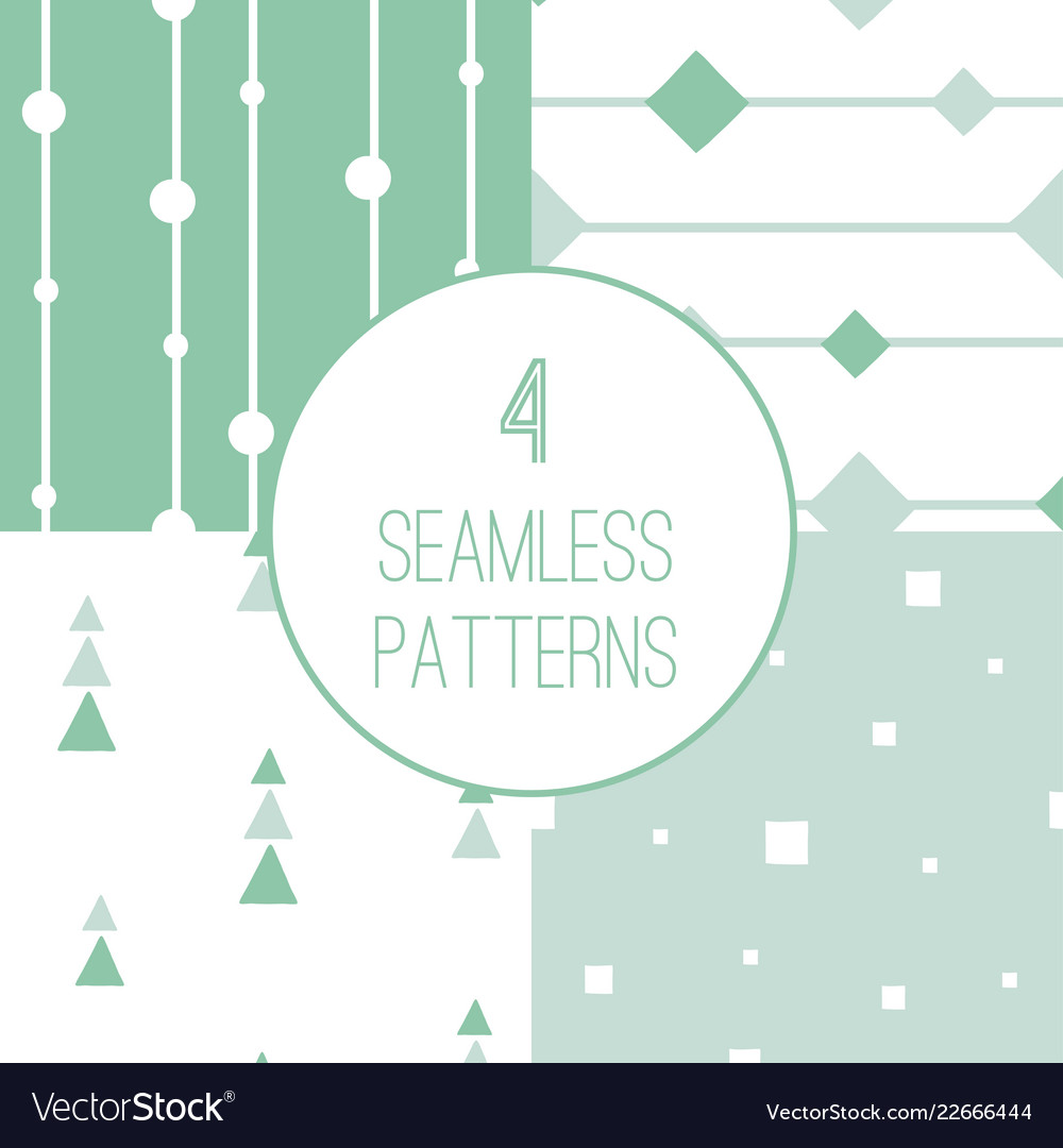 4 simple minimalistic seamless geometric patterns vector image 4 simple minimalistic seamless geometric patterns