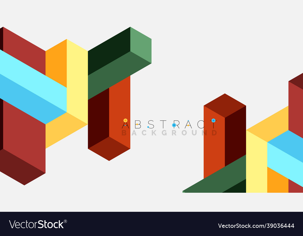 Abstract background 3d cubes cubic elements Vector Image Abstract background 3d cubes cubic elements