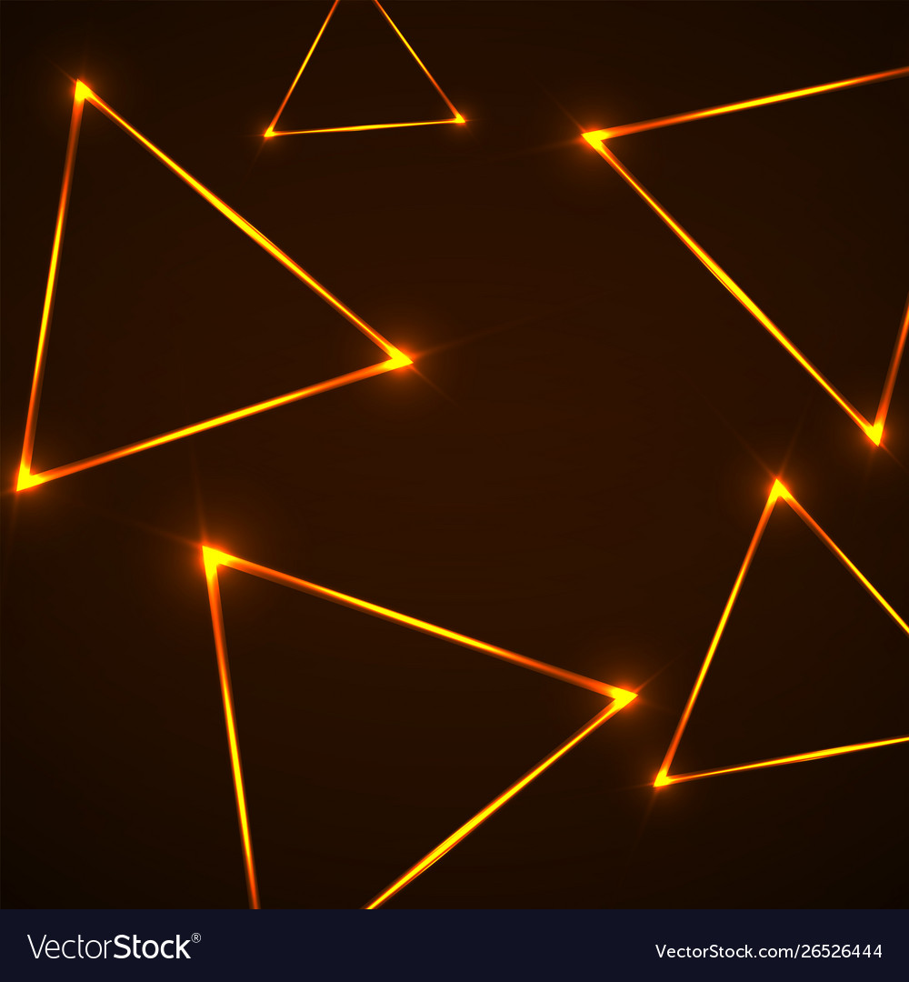 Abstract background with neon triangles for design