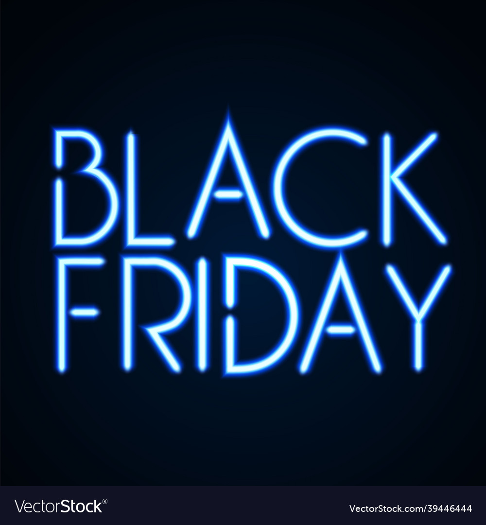 Black friday sale design template with noen vector image Black friday sale design template with noen