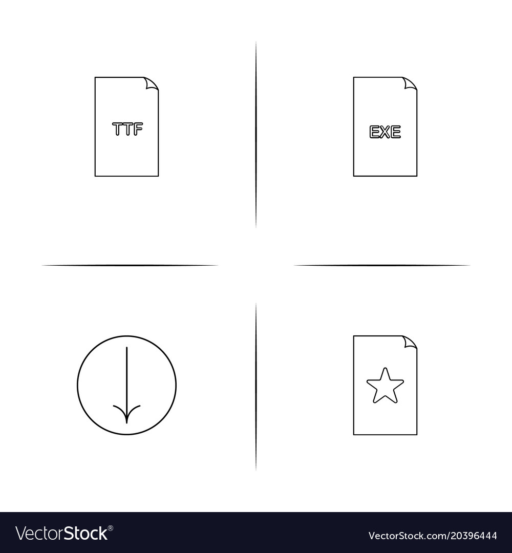 Files and folders sign simple linear icon