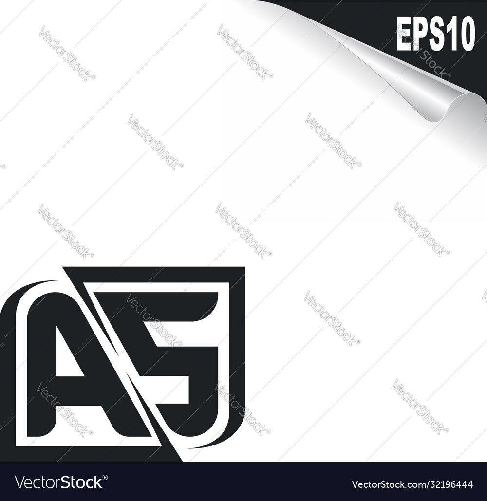 Initial as logo design with shape style Vector Image Initial as logo design with shape style