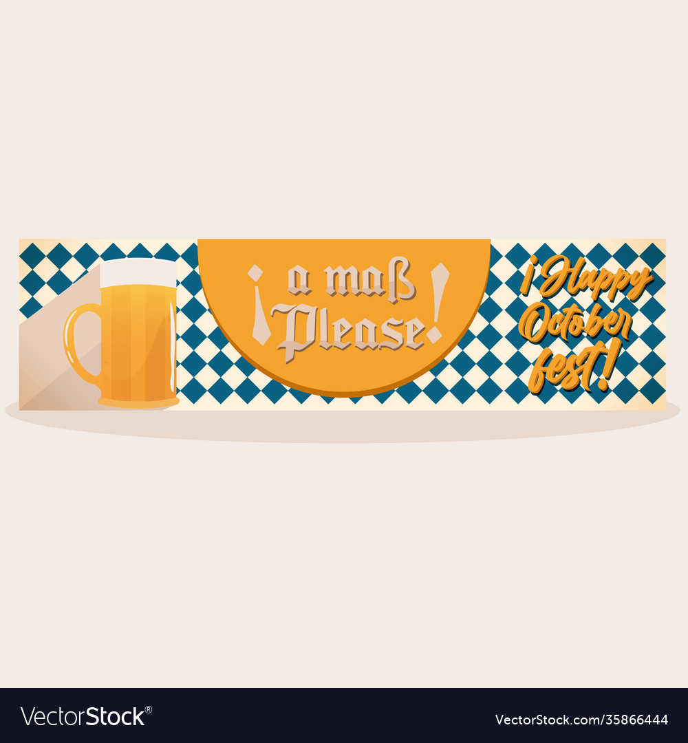 Isolated oktoberfest square banner