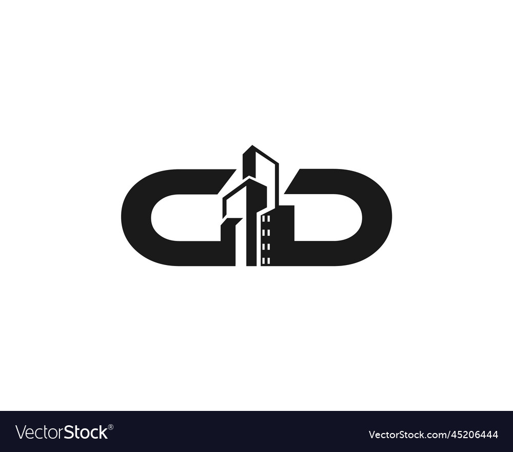 Letter cd gd modern building logo