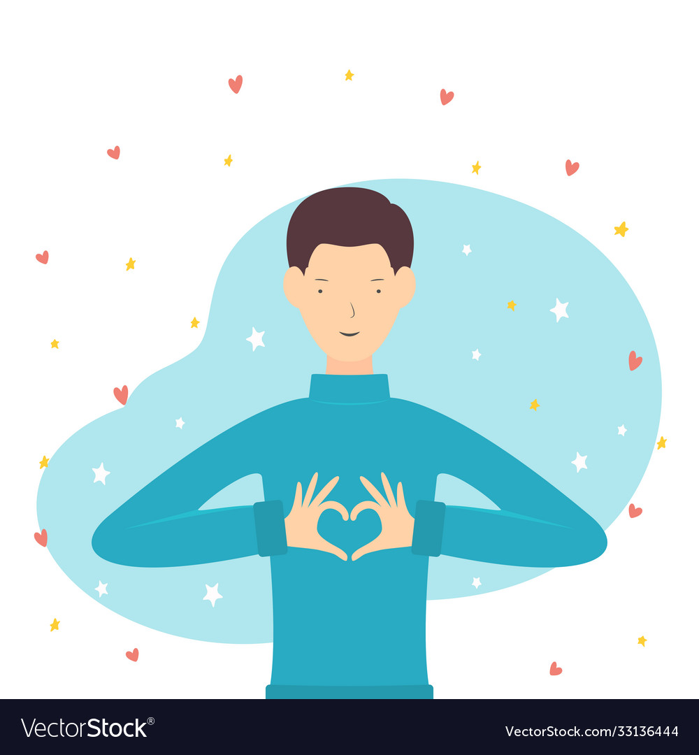 Man with heart