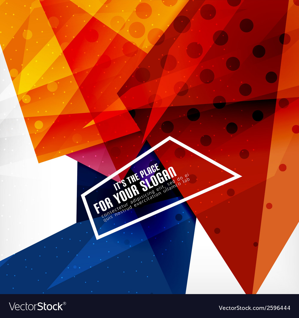 Modern 3d glossy overlapping triangles