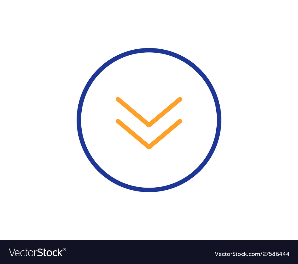 Scroll down button line icon scrolling screen