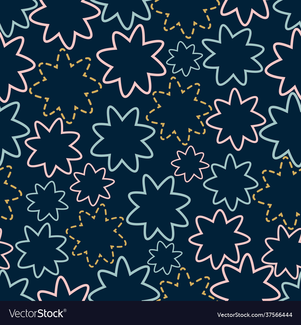 Seamless pattern with large colored stars vector image Seamless pattern with large colored stars