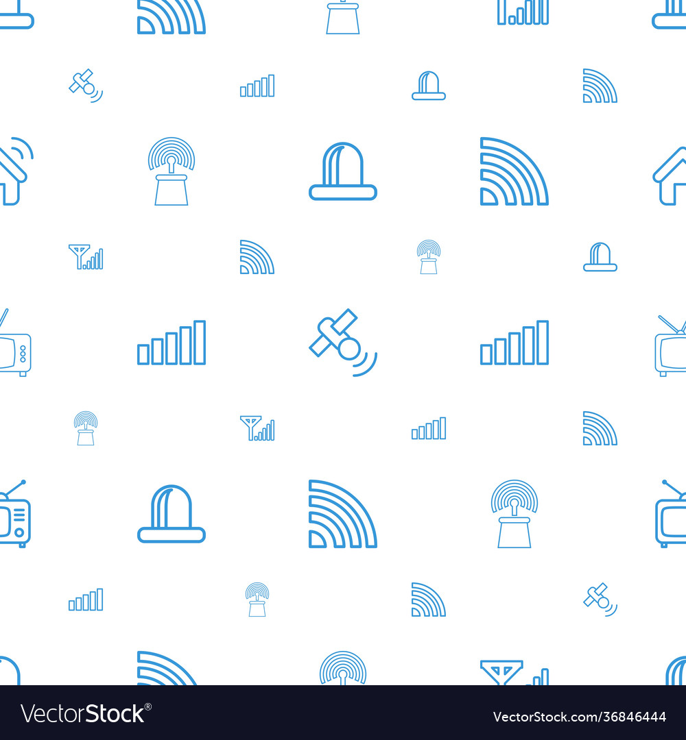 Signal icons pattern seamless white background