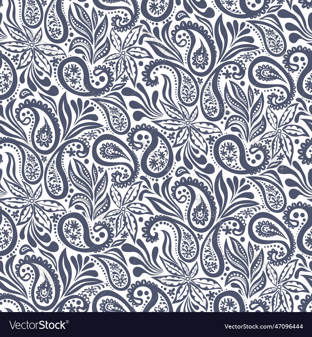 Simply paisley pattern Royalty Free Vector Image