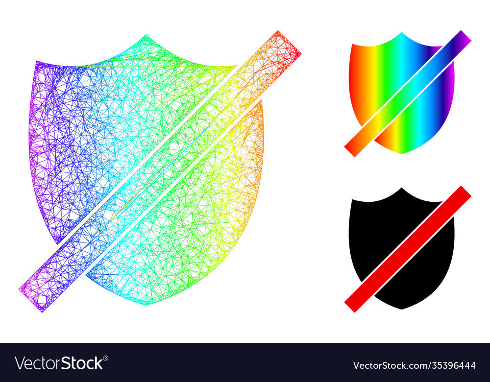 Spectrum hatched gradient wrong shield icon
