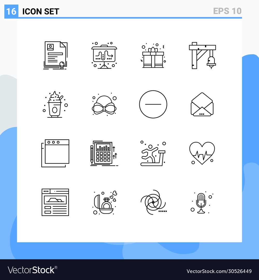 16 universal outlines set for web and mobile
