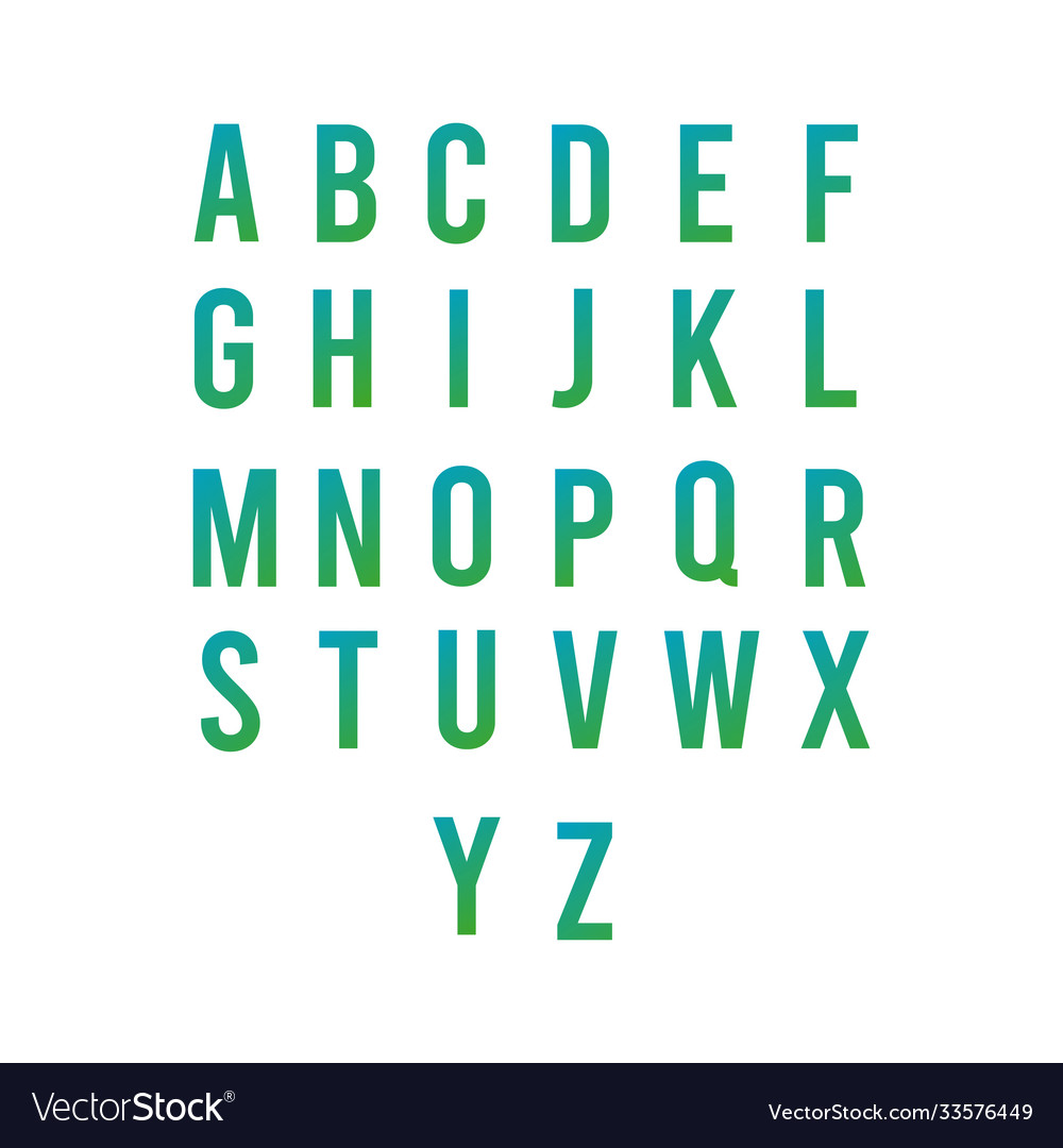 Alphabetic font template design Vector Image Alphabetic font template design