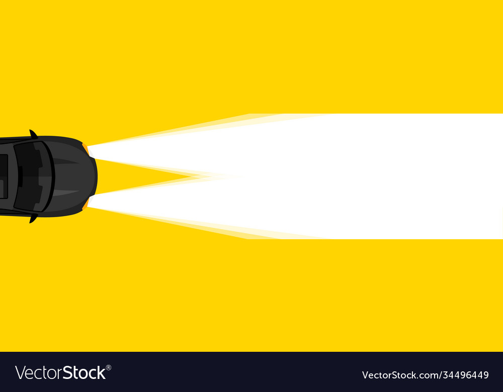 Banner concept car light on yellow