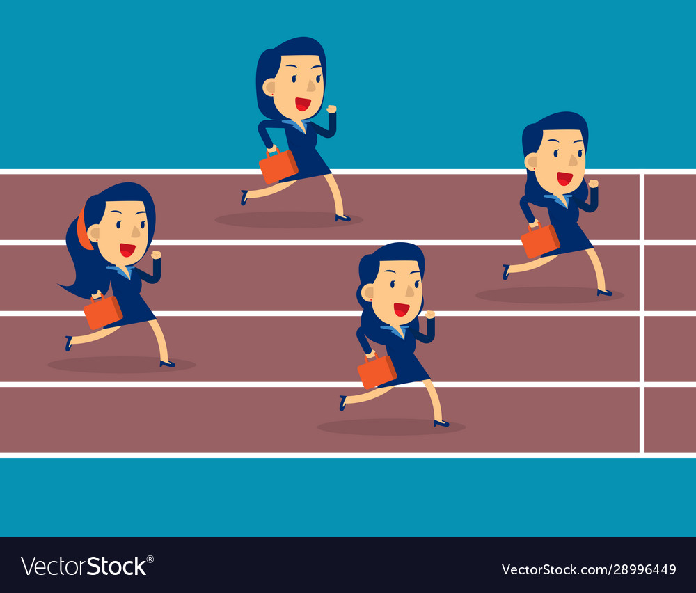 Business partners team competition concept Vector Image