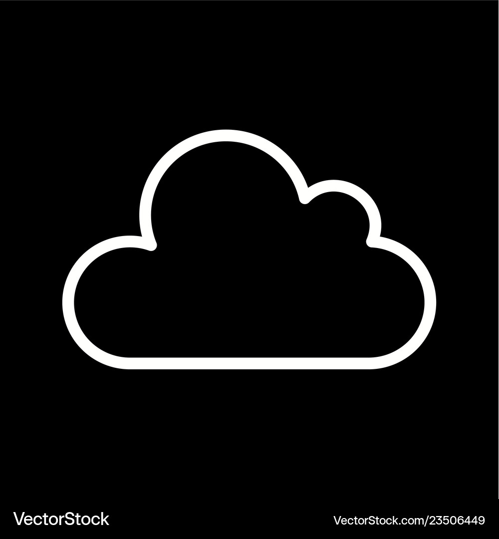 Cloud icon Royalty Free Vector Image - VectorStock