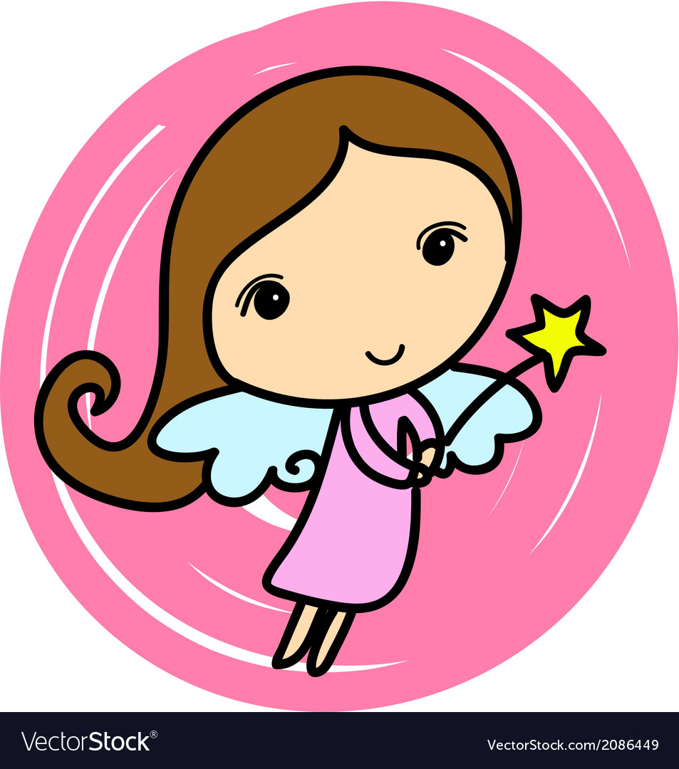 Cute angel Cartoon Royalty Free Vector Image - VectorStock