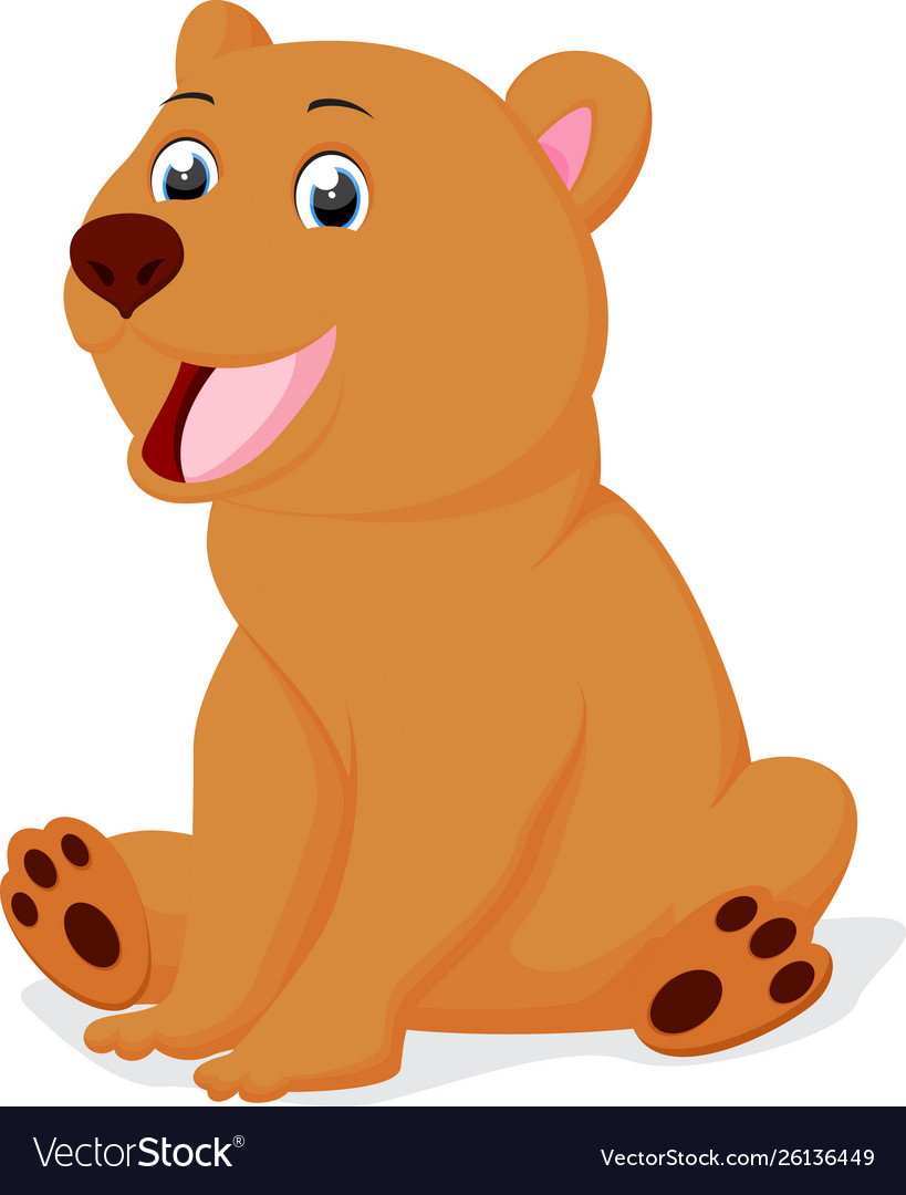 Cute brown bear cartoon