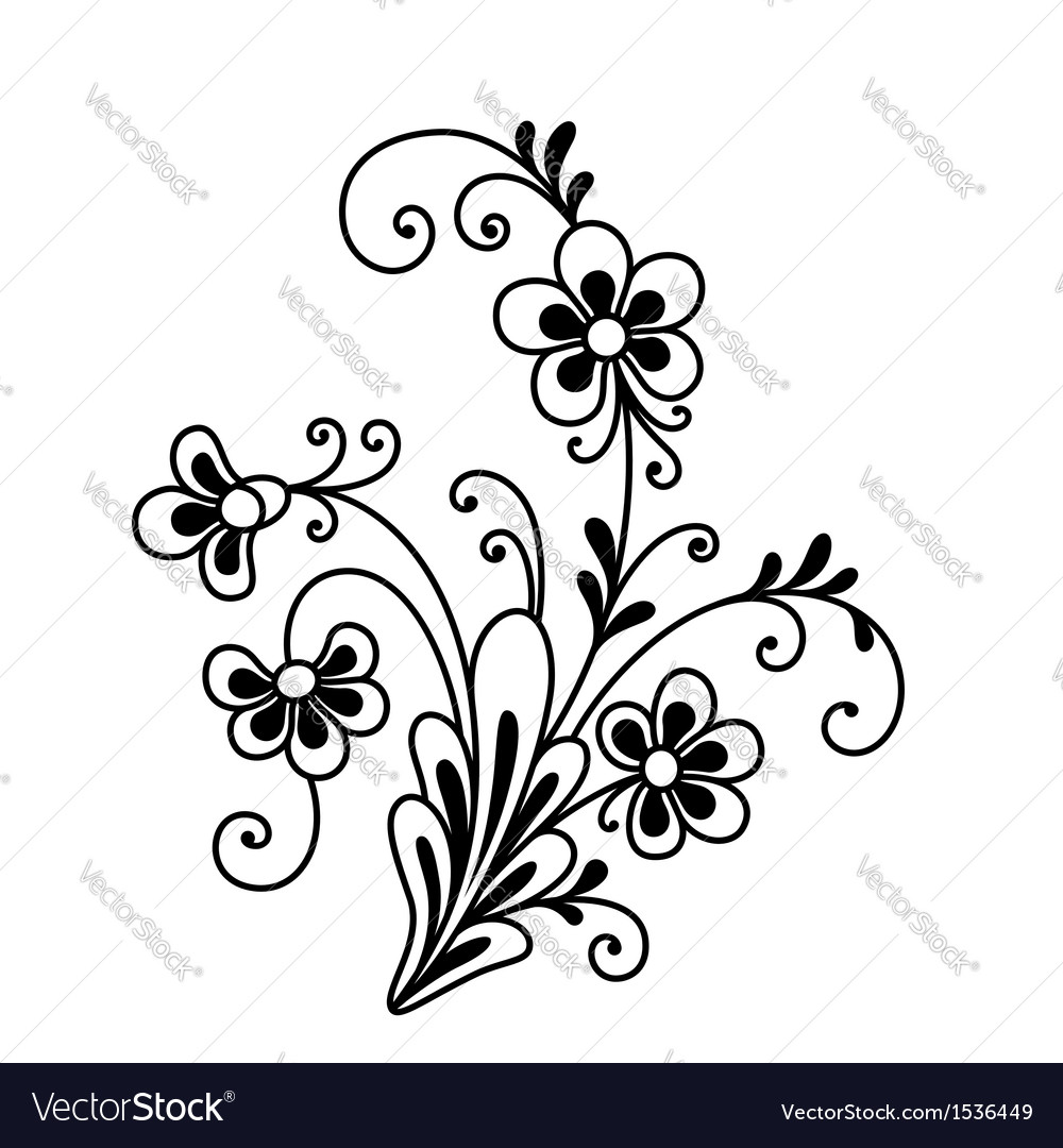 Flower element Royalty Free Vector Image - VectorStock