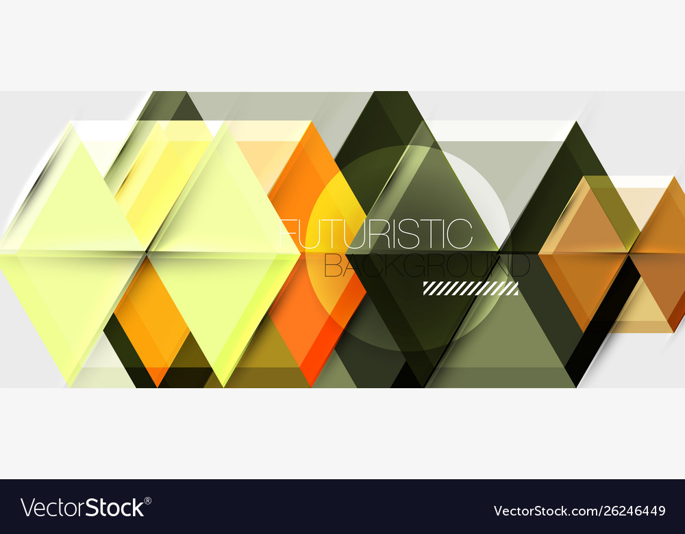 Geometric triangle and hexagon abstract background