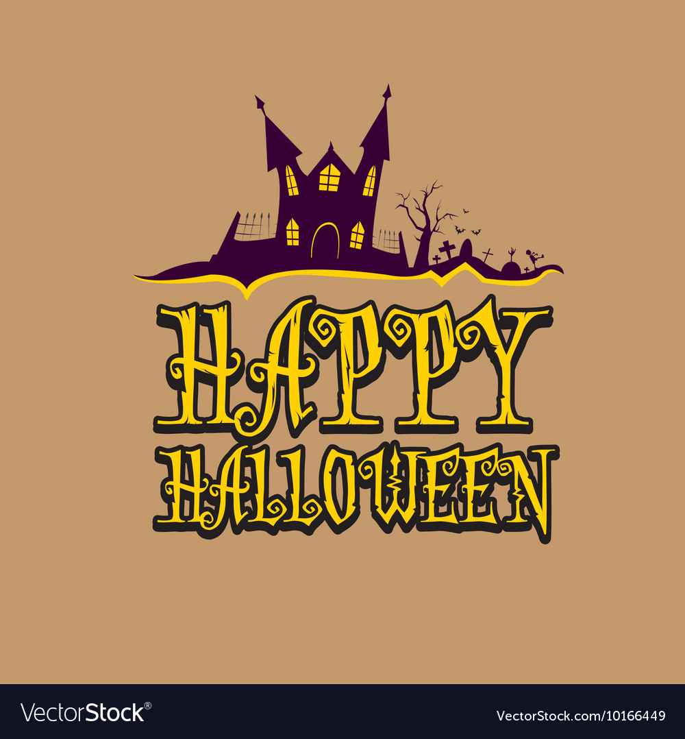 happy halloween card design template royalty free vector