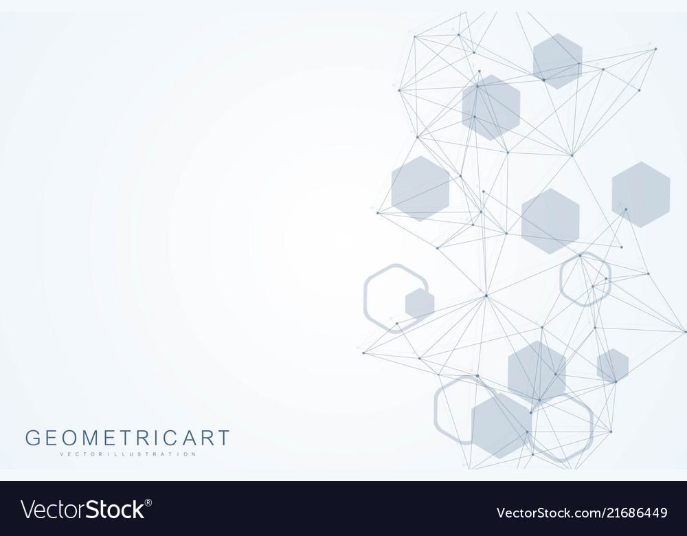 Hexagonal abstract background big data vector image Hexagonal abstract background big data