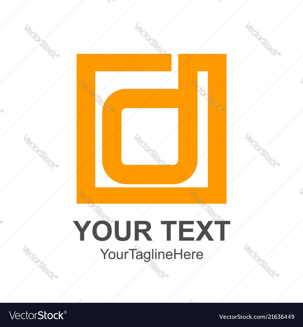 Initial letter d logo design template element Vector Image