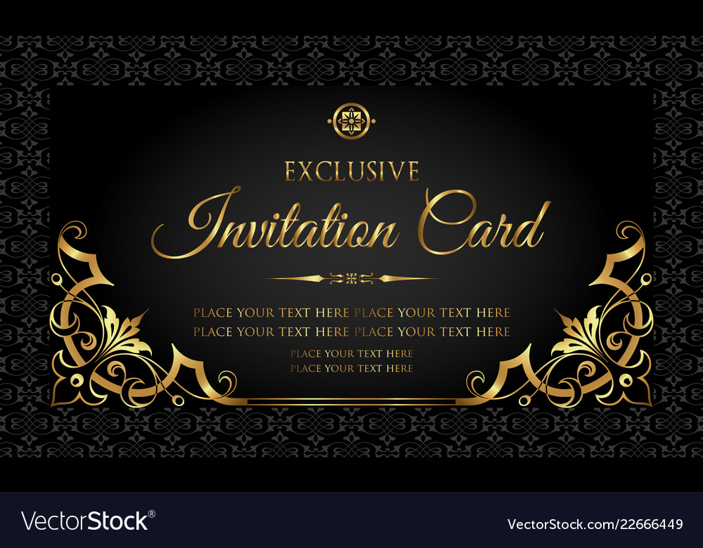 Black And Gold Invitation Card 7